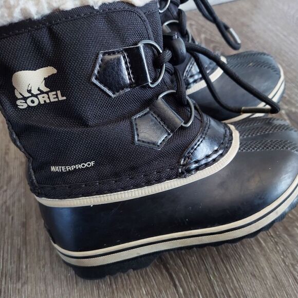 SOREL Yoot Pac Nylon Winter Snow Boots Black Toodler Size 10 - Picture 8 of 9